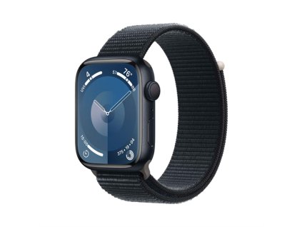 APPLE Watch Series 9 GPS 45mm Midnight Aluminium Case with Midnight Sport Loop mr9c3qc-a Apple