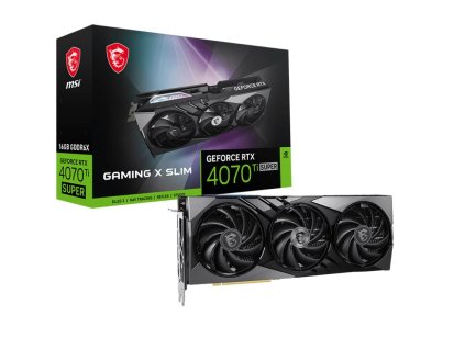 MSI VGA NVIDIA GeForce RTX 4070 Ti SUPER 16G GAMING X SLIM, 16G GDDR6X, 3xDP, 1xHDMI