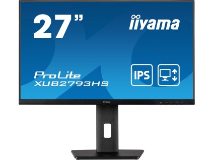 iiyama ProLite/XUB2793HS-B6/27''/IPS/FHD/100Hz/1ms/Black/3R