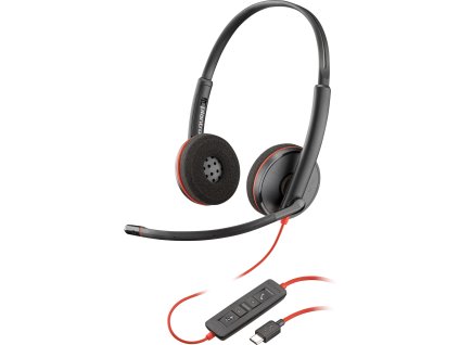 Poly Blackwire C3220 náhlavní souprava, USB-C, stereo (Bulk), černá + pouzdro 80S08A6 HP