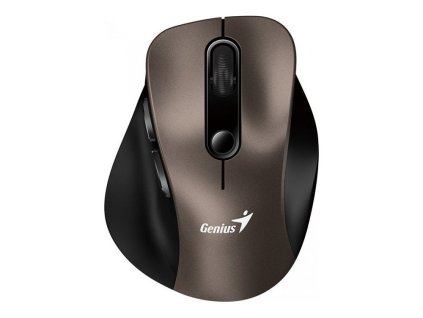 Genius Ergo 9000S, Myš, bezdrátová, optická, 2400DPI, 6 tlačítek, Bluetooth, 2.4GHz, USB, titanová 31030038402