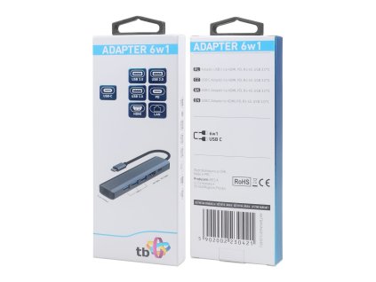 TB Touch USB C 6v1 - HDMI, USBx3, PD, RJ-45 AKTBXVA6W1U3HRJ