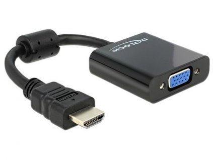 Delock Adaptér HDMI-A samec > VGA samice černá 65512 DeLock
