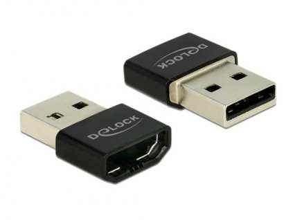 Delock Adapter HDMI-A female > USB Type-A male black 65680 DeLock