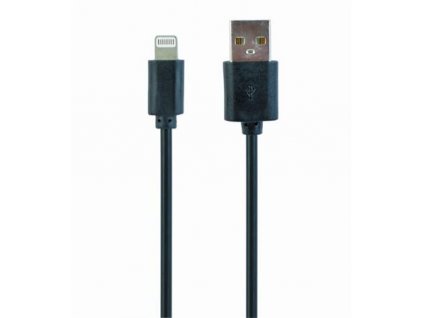 Kabel CABLEXPERT USB 2.0 Lightning (IP5 a vyšší) nabíjecí a synchronizační kabel, 1m, černý KAB051337 Gembird