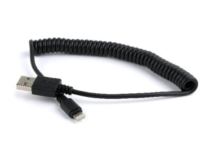 Kabel CABLEXPERT USB A Male/Lightning Male, 1,5m, černý, kroucený KAB051M6C Gembird