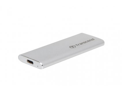 Transcend ESD240C 120GB USB 3.1 Gen2 (USB-C) Externí SSD disk (3D TLC), 520MB/R, 400MB/W, kompaktní rozměry, stříbrný TS120GESD240C
