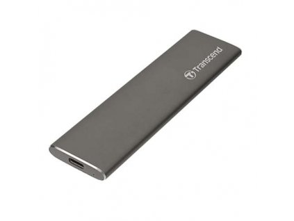 Transcend ESD250C 960GB USB 3.1 Gen2 (USB-C) Externí SSD disk (3D TLC), 520MB/R, 460MB/W, kompaktní rozměry, kov, šedý TS960GESD250C