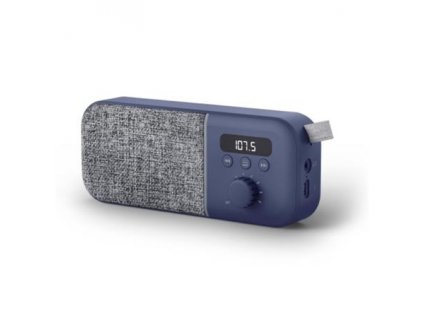 Energy Sistem Fabric Box Radio Navy, trendy přenosné rádio s PLL tunerem 449958