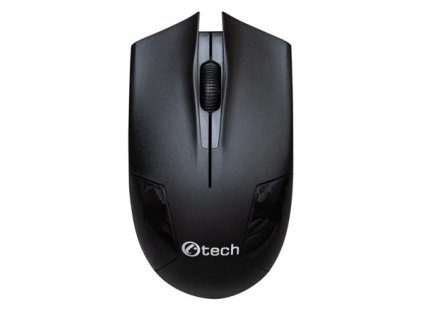 Myš C-TECH WLM-08, černá, bezdrátová, 1200DPI, 3 tlačítka, USB nano receiver C-Tech
