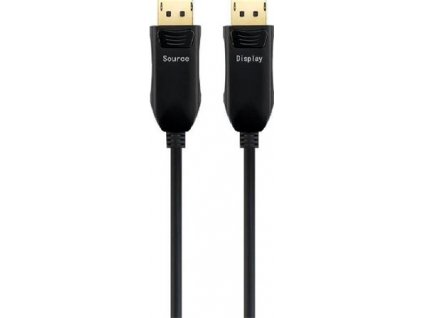 PremiumCord Optický DisplayPort 1.3/1.4 přípojný kabel M/M, zlacené konekt. 10m kport6-10