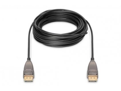 Digitus DisplayPort AOC hybridní připojovací kabel M/M, 15m, UHD 8K@60Hz, CE, zlato, bl AK-340107-150-S