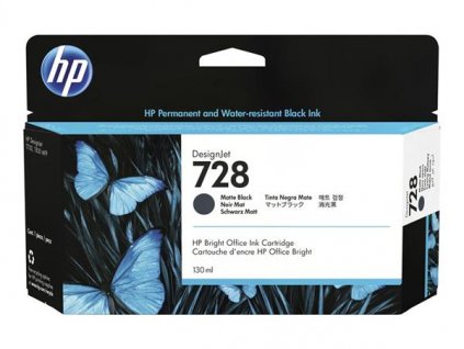 HP 728 130-ml Matte Black DesignJet Ink 3WX25A