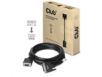 Club3D kábel DVI-A na VGA, 3 m, 28 AWG CAC-1243 Club 3D