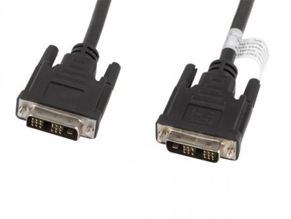 LANBERG připojovací kabel DVI-D(18+1) na DVI-D (18+1), M/M, délka 1,8m, single link, černý CA-DVIS-10CC-0018-BK Lanberg