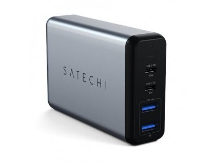 Satechi USB-C 75W Dual Power Delivery Travel Charger - Space Gray ST-MC2TCAM-EU