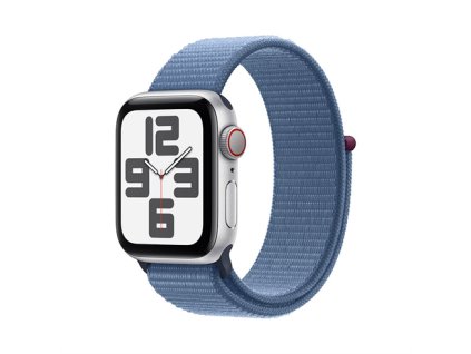 APPLE Watch SE GPS + Cellular 40mm Silver Aluminium Case with Winter Blue Sport Loop mrgq3qc-a Apple