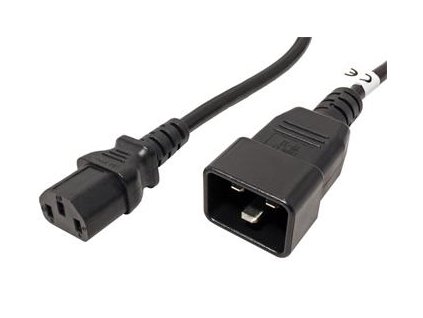 PremiumCord Kabel sítový propojovací 230V 10A 1m, konektory IEC 320 C13 - IEC 320 C20 kpsb1