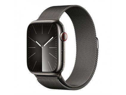 APPLE Watch Series 9 GPS + Cellular 45mm Graphite Stainless Steel Case with Graphite Milanese Loop mrmx3qc-a Apple