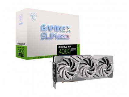 MSI VGA NVIDIA GeForce RTX 4080 SUPER 16G GAMING X SLIM WHITE, 16G GDDR6X, 2xDP, 2xHDMI