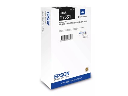 Čierna atramentová kazeta EPSON série WF-8xxx XL čierna - 5000 str. (100 ml) C13T75514N Epson