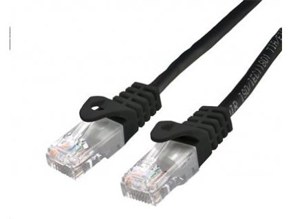 Kabel C-TECH patchcord Cat6, UTP, černý, 0,25m CB-PP6-025BK C-Tech