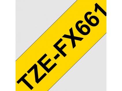 Brother - TZe-FX661, žlutá / černá, 36 mm, s flexibilní páskou TZEFX661