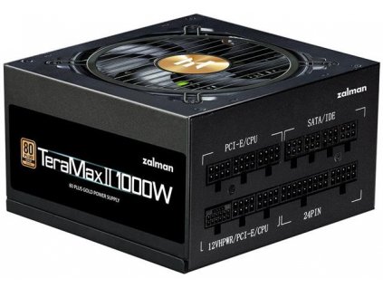 ZALMAN TeraMax II 1000W černý Zdroj, ATX, 1000W, aktivní PFC, 120mm ventilátor, 80PLUS Gold ZM1000-TMX2 Zalman