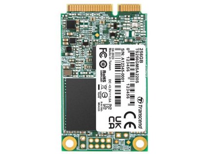 TRANSCEND MSA220S 256GB SSD disk mSATA, SATA III 6Gb/s (3D TLC), 560MB/s R, 500MB/s W TS256GMSA220S Transcend