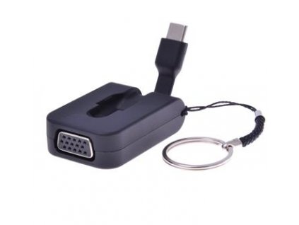 PremiumCord Adaptér USB 3.1 Typ-C male na VGA female,zasunovací kabel a kroužek na klíče ku31vga06