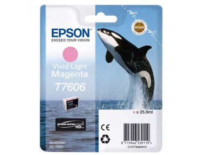 Epson T7606 Ink Cartridge Vivid Light Magenta C13T76064N10