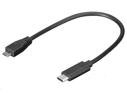 Adaptér PREMIUMCORD USB 3.1 C/male - USB 2.0 Micro-B/male, 0,2 m kur31-02 PremiumCord