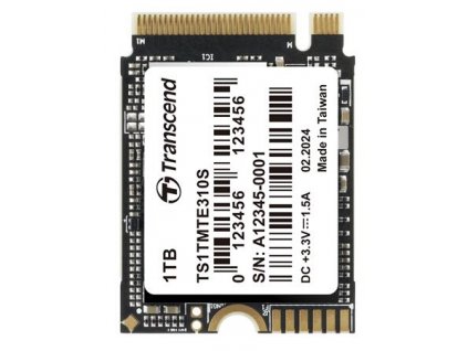 Transcend MTE310S 1TB SSD disk M.2 2230, NVMe PCIe Gen4 x4, 3D TLC, DRAM-less, 5000MB/s R, 3500MB/s W TS1TMTE310S