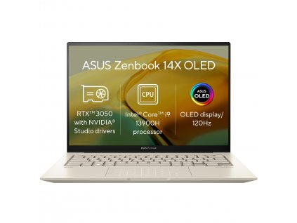 ASUS Zenbook 14X OLED/UX3404VC/i9-13900H/14,5''/2880x1800/T/32GB/1TB SSD/RTX 3050/W11H/Sand Beige/2R UX3404VC-M3174W Asus