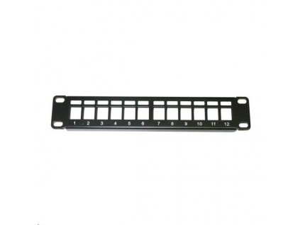 10" modulární patch panel XtendLan 12port, černý PP0-12-0