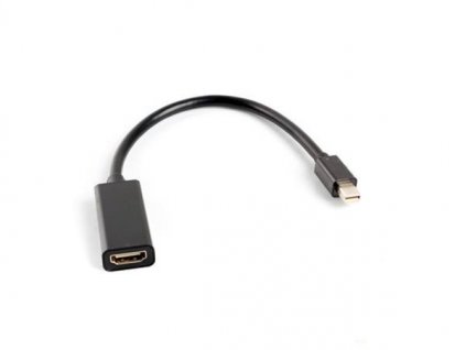 LANBERG adaptér mini DisplayPort 1.2 na HDMI, M/F, kabel 20cm, černý AD-0005-BK Lanberg