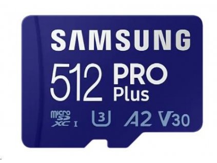 Karta Samsung micro SDXC 512GB PRO Plus + SD adaptér MB-MD512KA-EU