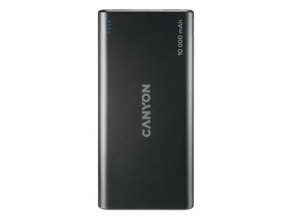 Canyon PB-108, Powerbank, Li-Pol, 10.000 mAh, Vstup: 1x Micro-USB, 1x Lightning, Výstup: 2x USB-A, čierna CNE-CPB1008B