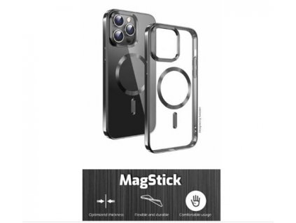 SWISSTEN POUZDRO CLEAR JELLY MagStick METALLIC PRO IPHONE XS ČERNÉ 36500116 Swissten