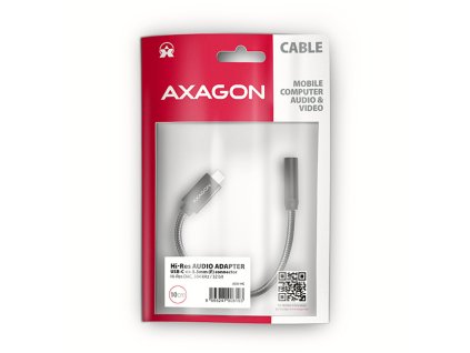 AXAGON ADA-HC, USB-C na 3.5mm jack - Hi-Res DAC audio adaptér, 384kHz/32bit, stereo Axagon