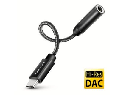 AXAGON ADA-HC, USB-C na 3.5mm jack - Hi-Res DAC audio adaptér, 384kHz/32bit, stereo Axagon