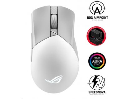 ASUS myš ROG GLADIUS III Wireless Aimpoint White (P711), RGB, Bluetooth, bílá 90MP02Y0-BMUA11 Asus