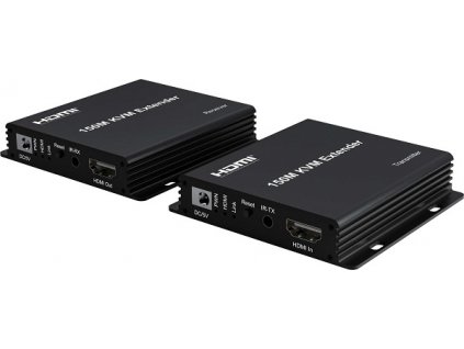 PremiumCord HDMI KVM extender na 150m přes jeden kabel Cat5e/Cat6, FULL HD 1080p khext150-4