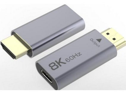 PremiumCord Adaptér USB-C na HDMI rozlišení obrazu 8K@60Hz,4K@144Hz Aluminium ku31hdmi23