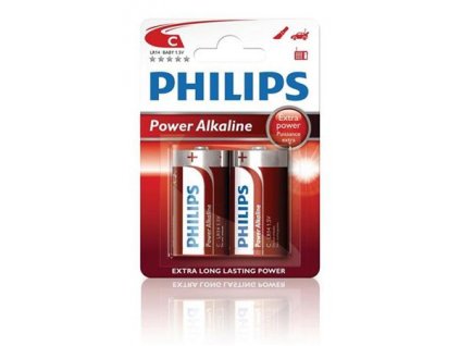 Philips baterie C PowerLife, alkalická - 2ks LR14P2B-10