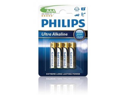 Philips baterie AAA ExtremeLife+, alkalická - 4ks LR03E4B-10