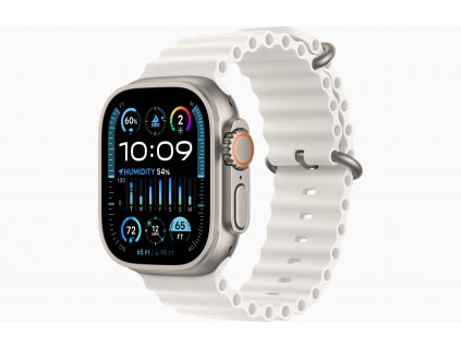 Apple Watch Ultra 2/49mm/Titan/Sport Band/White Ocean MREJ3CS-A