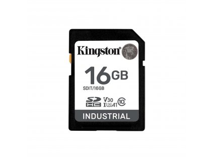 Kingston Industrial/SDHC/16GB/100MBps/UHS-I U3 / Class 10 SDIT-16GB