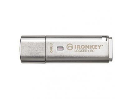 Kingston 64GB IKLP50 IronKey Locker+ 50 AES USB, s 256bitovým šifrovaním IKLP50-64GB