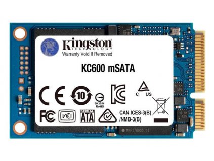 Kingston 512GB SSD KC600 mSATA, 2.5" ( r520 MB/s, w500 MB/s )) SKC600MS-512G